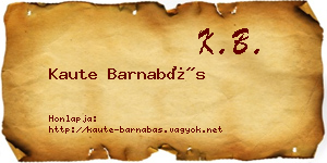 Kaute Barnabás névjegykártya